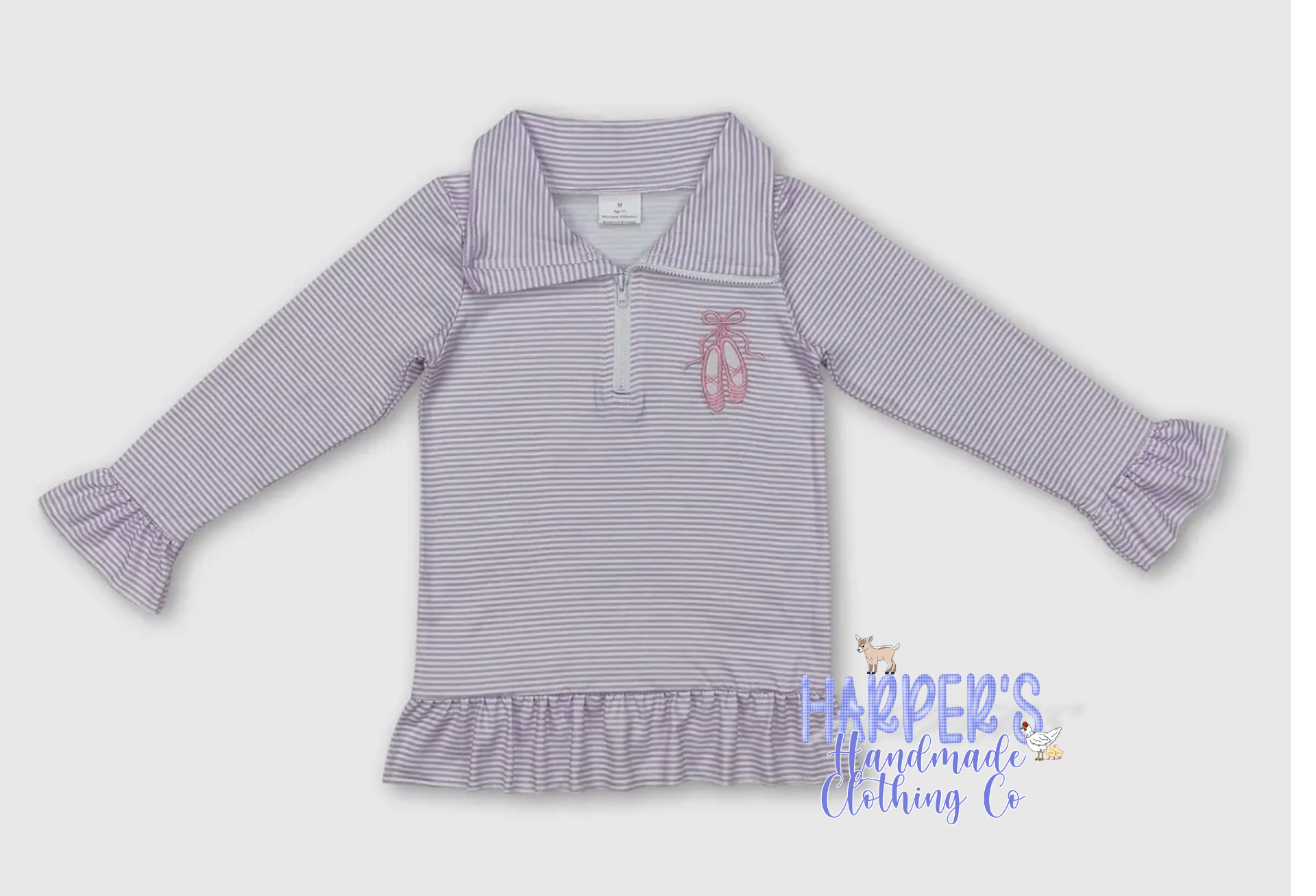 Striped ballet pullover