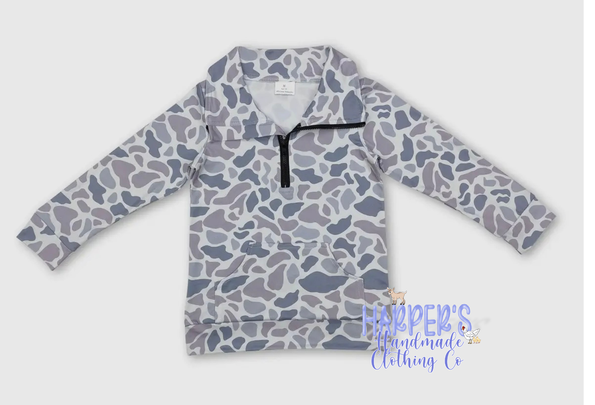 White camo pullover (kids)